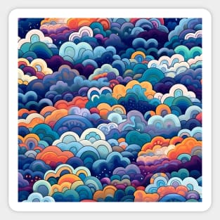 Blue and Purple Clouds Sticker